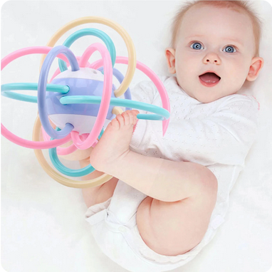 Balle de hochet en silicone pour bébés Paradis Rigolo