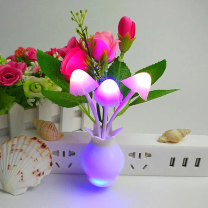 Veilleuse LED en forme de champignon Rose Paradis Rigolo