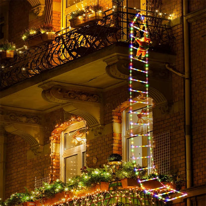 Décoration Echelle du Père Noel en jeux de lumière Paradis Rigolo