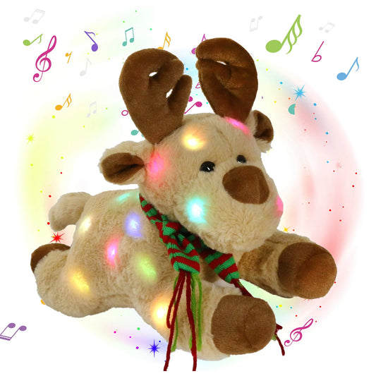 Peluche musicale LED de Noel en forme d'animaux Paradis Rigolo