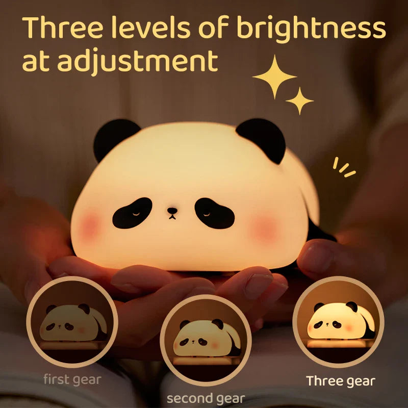 Veilleuse en silicone Panda Led Paradis Rigolo