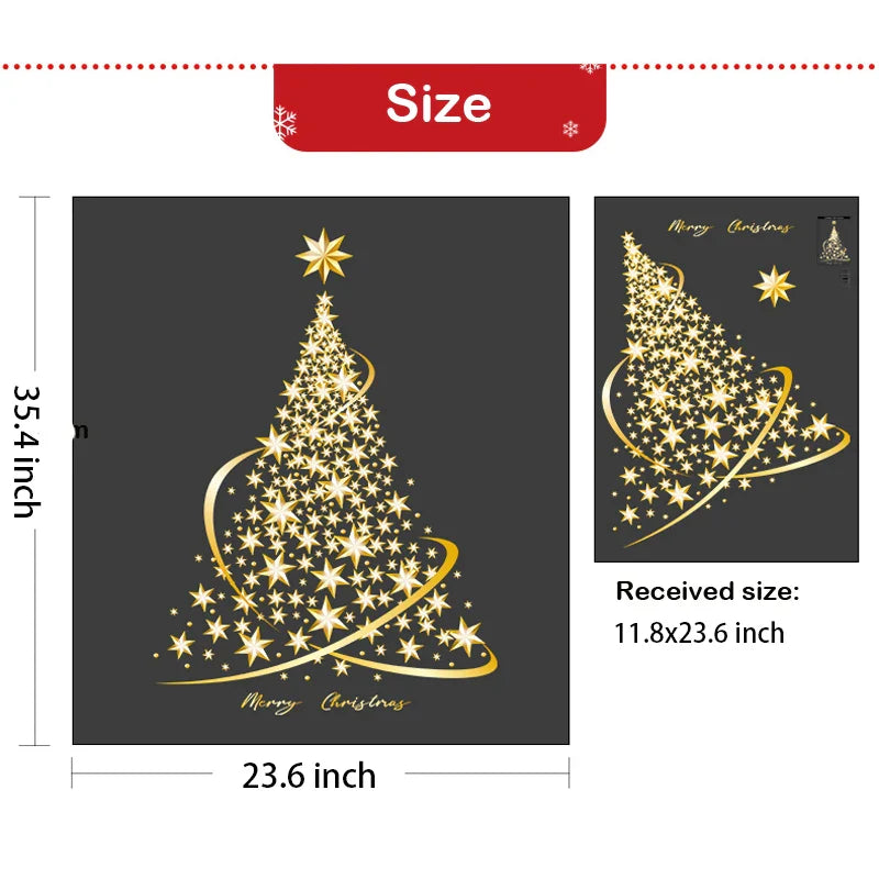 Autocollants d'arbre de noël pour fenêtres Paradis Rigolo