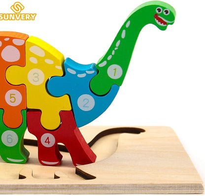 Puzzle 3D en bois Montessori pour enfants Paradis Rigolo