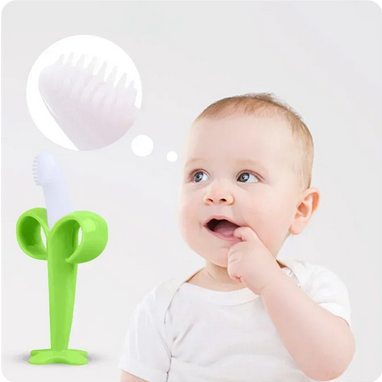 Brosse à dent en silicone pour bébés Paradis Rigolo